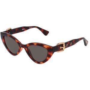 Safilo GmbH Moschino 142/S Damen-Sonnenbrille Vollrand Butterfly Kunststoff-Gestell, Havanna