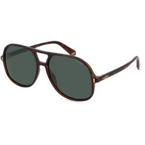 Safilo GmbH Polaroid PLD 6217/S Unisex-Sonnenbrille Vollrand Quadratisch Kunststoff-Gestell, Havanna