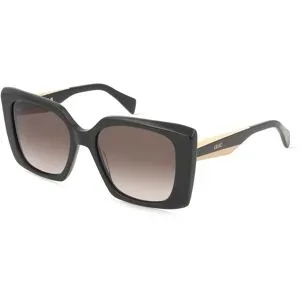 Marchon Germany GmbH Liu Jo LJ819S Damen-Sonnenbrille Vollrand Quadratisch Acetat-Gestell, Schwarz