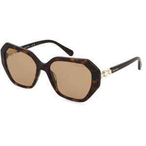Luxottica Fashion Brillen Vertriebs GmbH Swarovski 0SK6017 Damen-Sonnenbrille Vollrand Quadratisch Acetat-Gestell, Havanna