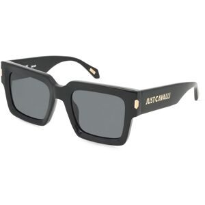 DE RIGO Vision D.A.CH. GmbH Just Cavalli SJC108 Unisex-Sonnenbrille Vollrand Quadratisch Acetat-Gestell, Schwarz