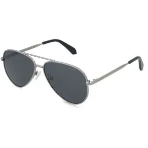 Safilo GmbH Polaroid PLD 8073/S Jugend-Sonnenbrille Vollrand Pilot Edelstahl-Gestell, Grau