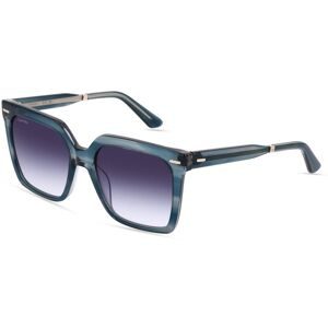 Marchon Germany GmbH Calvin Klein CK22534S Damen-Sonnenbrille Vollrand Quadratisch Kunststoff-Gestell, Blau