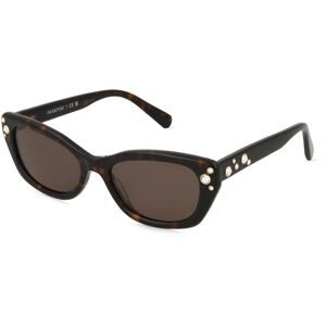 Luxottica Fashion Brillen Vertriebs GmbH Swarovski 0SK6019 Damen-Sonnenbrille Vollrand Quadratisch Acetat-Gestell, Havanna