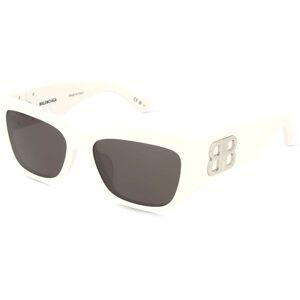 Kering Eyewear Spa Balenciaga BB0361SK Damen-Sonnenbrille Vollrand Cat Eye Acetat-Gestell, Weiß