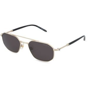 Kering Eyewear Spa Montblanc MB0481S Herren-Sonnenbrille Vollrand Pilot Metall-Gestell, Gold