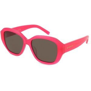 Thélios Givenchy GV40075I Damen-Sonnenbrille Vollrand Rund Kunststoff-Gestell, Rot