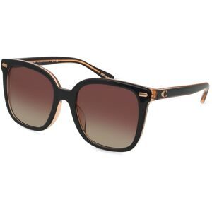 Luxottica Fashion Brillen Vertriebs GmbH Coach HC8381U Damen-Sonnenbrille Vollrand Quadratisch Acetat-Gestell, Schwarz