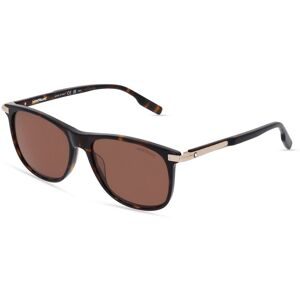 Kering Eyewear Spa Montblanc MB0216S Herren-Sonnenbrille Vollrand Oval Kunststoff-Gestell, Havanna
