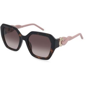 DE RIGO Vision D.A.CH. GmbH Escada SESG37 Damen-Sonnenbrille Vollrand Geometrisch Kunststoff-Gestell, Havanna
