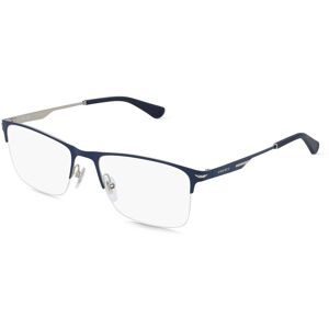 DE RIGO Vision D.A.CH. GmbH Police VPLN18 Herren-Brille inkl. Gläser Halbrand Quadratisch Metall-Gestell 56/19/145, Blau