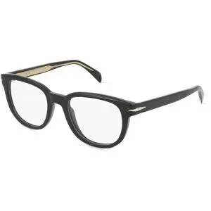 Safilo GmbH David Beckham DB 7097 Herren-Brille inkl. Gläser Vollrand Quadratisch Acetat-Gestell 50/20/145, Schwarz
