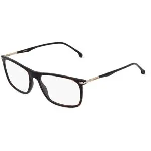 Safilo SpA Carrera 289 Herren-Brille inkl. Gläser Vollrand Quadratisch Acetat-Gestell 56/17/145, Schwarz