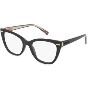 Safilo SpA Missoni 0072 Damen-Brille inkl. Gläser Vollrand Cat Eye Acetat-Gestell 52/19/145, Schwarz