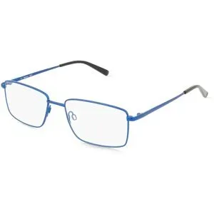 Matt Optical Co., LTD. Fielmann MO 003 CL RIKO Herren-Brille inkl. Gläser Vollrand Quadratisch Edelstahl-Gestell 56/17/145, Blau