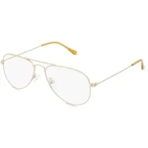 Wenzhou Bada Optical Co. , LTD Fielmann BD 317 PILOT CL Unisex-Brille inkl. Gläser Vollrand Pilot Edelstahl-Gestell 57/15/140, Gold