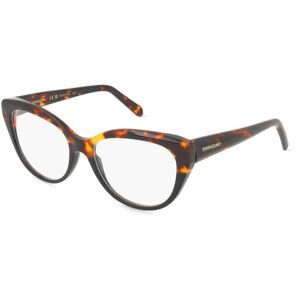 Marchon Germany GmbH Ferragamo SF2970 Damen-Brille inkl. Gläser Vollrand Rund Acetat-Gestell 53/17/140, Havanna