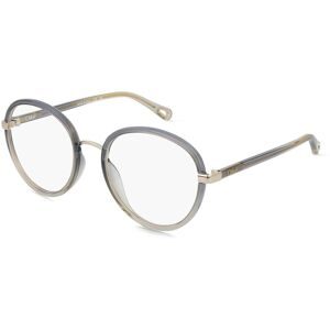 Kering Eyewear Spa Chloé CH0308O Damen-Brille inkl. Gläser Vollrand Rund Kunststoff-Gestell 53/20/140, Grau