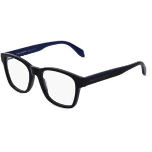 Kering Eyewear Spa Alexander McQueen AM0356O Unisex-Brille inkl. Gläser Vollrand Quadratisch Kunststoff-Gestell 53/19/145, Schwarz