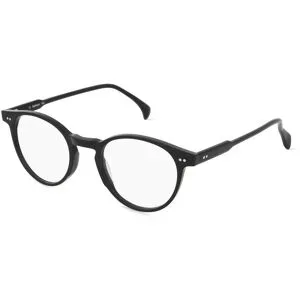 Suncute Industries Co., Ltd. Fielmann MC 600 FA PAUL Unisex-Brille inkl. Gläser Vollrand Panto Acetat-Gestell 49/21/150, Schwarz