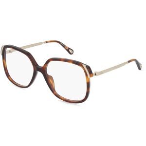Kering Eyewear Spa Chloé CH0287O Damen-Brille inkl. Gläser Vollrand Eckig Acetat-Gestell 56/16/135, Havanna