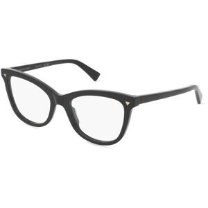 Kering Eyewear Spa Bottega Veneta BV1226O Unisex-Brille inkl. Gläser Vollrand Cat Eye Acetat-Gestell 54/19/145, Schwarz