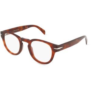 Safilo SpA David Beckham DB 7125 Herren-Brille inkl. Gläser Vollrand Panto Kunststoff-Gestell 47/25/145, Braun
