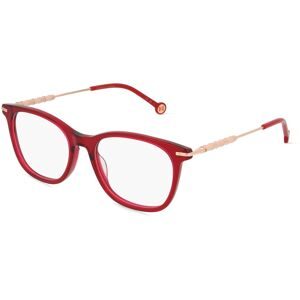 Safilo GmbH Carolina Herrera 0103 Damen-Brille inkl. Gläser Vollrand Rund Acetat-Gestell 50/17/145, Rot