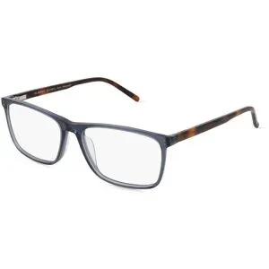 FERDINAND MENRAD GmbH & Co KG Fielmann 2214 FLEX CL Unisex-Brille inkl. Gläser Vollrand Quadratisch Acetat-Gestell 56/16/145, Blau