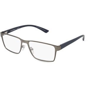Luxottica Fashion Brillen Vertriebs GmbH Emporio Armani 0EA1157 Herren-Brille inkl. Gläser Vollrand Quadratisch Metall-Gestell 55/17/145, Grau