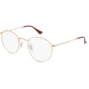 Luxottica Fashion Brillen Vertriebs GmbH Ray-Ban RX3447V Unisex-Brille inkl. Gläser Vollrand Rund Metall-Gestell 47/21/140, Gold