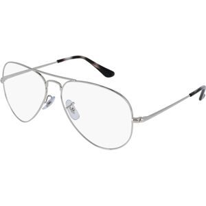 Luxottica Fashion Brillen Vertriebs GmbH Ray-Ban VISTA RX6489 AVIATOR Unisex-Brille inkl. Gläser Vollrand Pilot Metall-Gestell 58/14/140, Silber