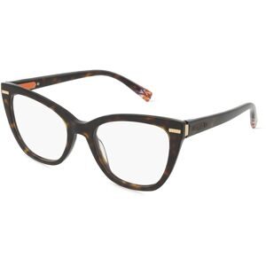 Safilo SpA Missoni 0072 Damen-Brille inkl. Gläser Vollrand Cat Eye Acetat-Gestell 52/19/145, Havanna