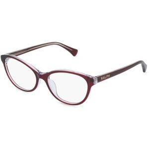 Luxottica Fashion Brillen Vertriebs GmbH Ralph 0RA7186U Damen-Brille inkl. Gläser Vollrand Oval Acetat-Gestell 53/16/140, Rot