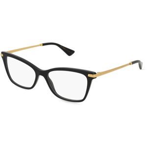 Luxottica Fashion Brillen Vertriebs GmbH Dolce&Gabbana 0DG3393 Damen-Brille inkl. Gläser Vollrand Panto Acetat-Gestell 54/16/145, Schwarz