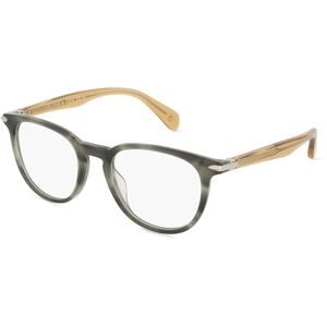 Safilo GmbH Rag & Bone RNB7028/G Herren-Brille inkl. Gläser Vollrand Panto Acetat-Gestell 50/20/145, Grau