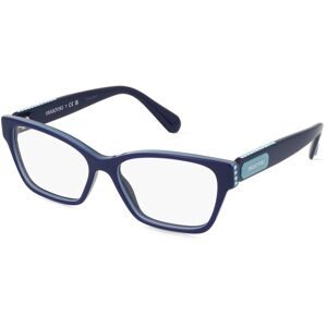 Luxottica Fashion Brillen Vertriebs GmbH Swarovski SK2013 Damen-Brille inkl. Gläser Vollrand Quadratisch Acetat-Gestell 54/16/140, Blau