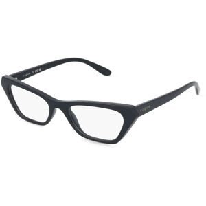Luxottica Fashion Brillen Vertriebs GmbH Vogue 0VO5670 Damen-Brille inkl. Gläser Vollrand Cat Eye Kunststoff-Gestell 51/18/140, Schwarz