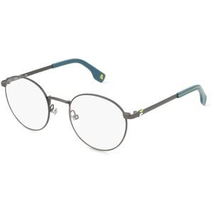 DE RIGO Vision D.A.CH. GmbH Fila VFI717 Unisex-Brille inkl. Gläser Vollrand Panto Edelstahl-Gestell 50/21/140, Grau