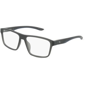 Kering Eyewear Spa Puma PU0209O Unisex-Brille inkl. Gläser Vollrand Quadratisch Kunststoff-Gestell 56/16/145, Grau