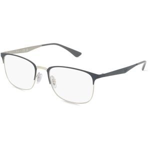 Luxottica Fashion Brillen Vertriebs GmbH Ray-Ban RX6421 Unisex-Brille inkl. Gläser Halbrand Quadratisch Metall-Gestell 54/18/145, Grau