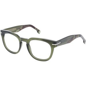 Safilo SpA Boss 1719 Unisex-Brille inkl. Gläser Vollrand Eckig Acetat-Gestell 50/22/150, Grün
