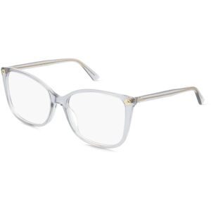 Kering Eyewear Spa Gucci GG0026O Unisex-Brille inkl. Gläser Vollrand Cat Eye Acetat-Gestell 53/17/140, Blau
