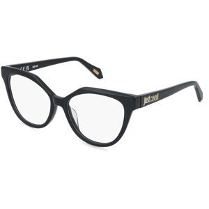 DE RIGO Vision D.A.CH. GmbH Just Cavalli VJC130 Damen-Brille inkl. Gläser Vollrand Cat Eye Kunststoff-Gestell 53/16/140, Schwarz
