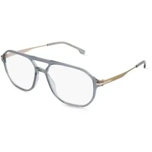 Safilo GmbH BOSS 1890 Herren-Brille inkl. Gläser Vollrand Geometrisch Bio-Acetat-Gestell 57/16/145, Grau