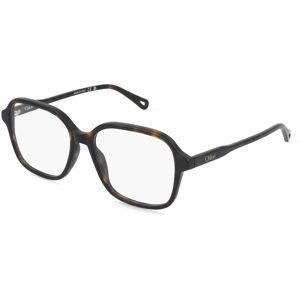 Kering Eyewear Spa Chloé CH0313O Damen-Brille inkl. Gläser Vollrand Eckig Acetat-Gestell 54/16/140, Havanna