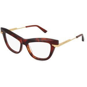 Kering Eyewear Spa Bottega Veneta  BV1266O Damen-Brille inkl. Gläser Vollrand Cat Eye Acetat-Gestell 51/16/130, Havanna