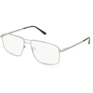 Billion Excel Optical Manufactory Co. Ltd. Fielmann BE 034 CL Herren-Brille inkl. Gläser Vollrand Quadratisch Edelstahl-Gestell 58/15/145, Grau