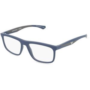 Luxottica Fashion Brillen Vertriebs GmbH Emporio Armani EA3246 Herren-Brille inkl. Gläser Vollrand Quadratisch Kunststoff-Gestell 55/17/145, Blau