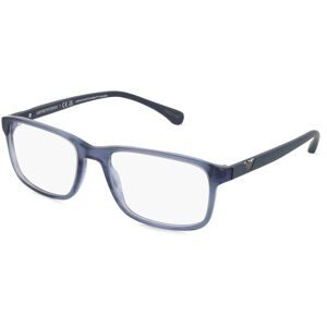 Luxottica Fashion Brillen Vertriebs GmbH Emporio Armani EA3098 Herren-Brille inkl. Gläser Vollrand Quadratisch Acetat-Gestell 53/18/140, Blau